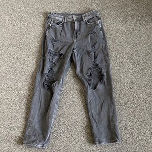 American eagle black ripped jeans
